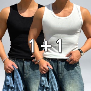 1+1 남자 나시 여름 골지 망고나시 민소매 이너