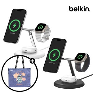 벨킨 Qi2 3in1 마그네틱 무선 충전 스탠드 WIZ023kr 아이폰17 16 15 14 13 12 호환