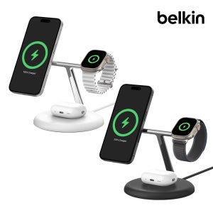 벨킨 Qi2 3in1 마그네틱 무선 충전 스탠드 WIZ023kr 아이폰17 16 15 14 13 12 호환