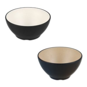 DOLSAN 돌산 멜라민 체크투톤 면기볼 8인치 DS-7115 흑백 콜크 업소용 그릇