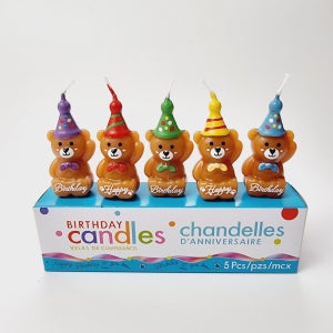 모모파티 헬로 곰돌이초(5개입) 파티초 생일 케이크 초 특이한 생일초 케이크초