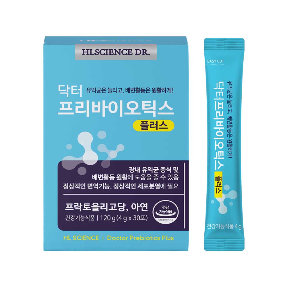 <b>에이치엘사이언스</b> 닥터프리바이오틱스 플러스 유산균 30p 120g 1박스
