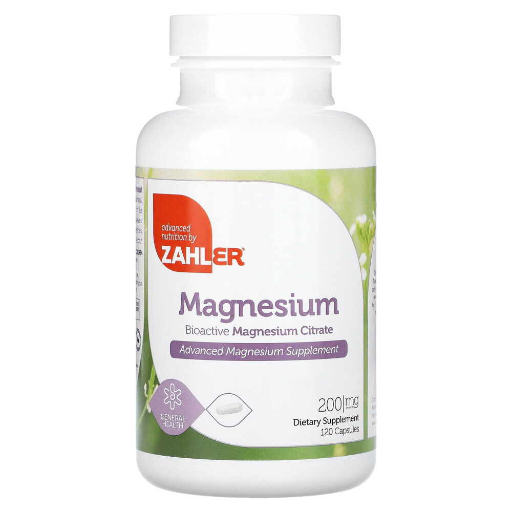 (아이허브) <b>자일러 마그네슘</b> 생체활성 마그네슘시트레이트 200mg 캡슐 120정 해외직구