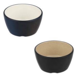 DOLSAN 돌산 멜라민 체크투톤 일식공기 중 DS-7103 흑백 콜크 업소용 공기 볼