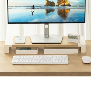 델리 원목 모니터받침대 (PK103) 우드 모니터 받침