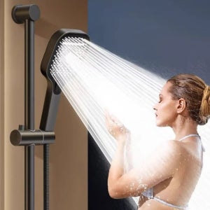 수압상승 3단 샤워기 헤드 대형 모터내장 고압 절수 욕실 교체용