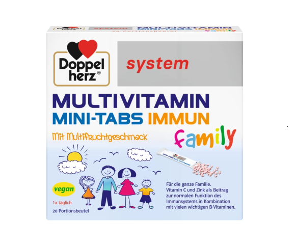 <b>도펠헤르츠</b> 패밀리 <b>종합</b> 멀티 비타민 <b>Doppelherz</b> Multivitamin (20개)