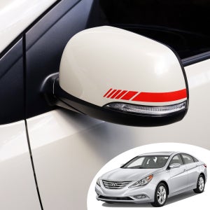 YF소나타 사이드 미러 휀다 리어 범퍼 도어 엣지 리플렉터 4종 안전 반사 데칼 스티커 컬러 시트지 데칼 스티커