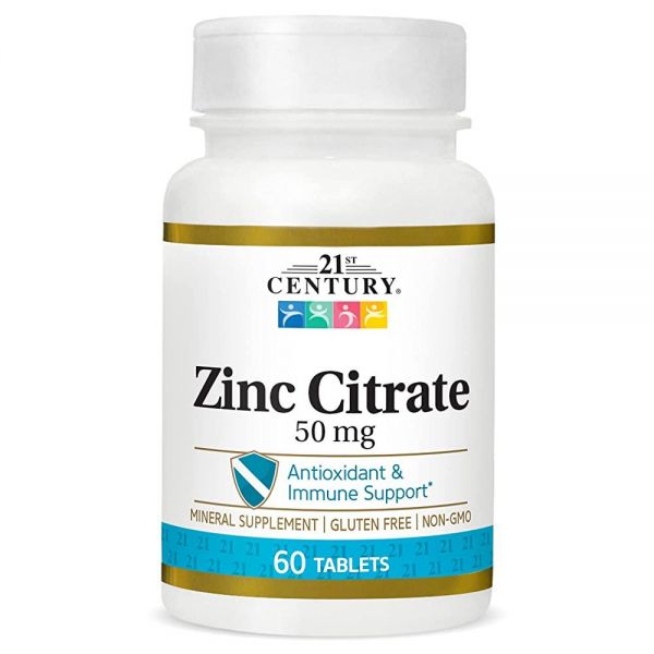 21st Century HealthCare 아연 <b>구연산</b> 50mg 60개