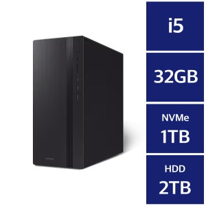 삼성 데스크탑5 DM500TGZ-AD5A Win11Home / 32GB 램 / NVMe SSD 1TB + HDD 2TB /