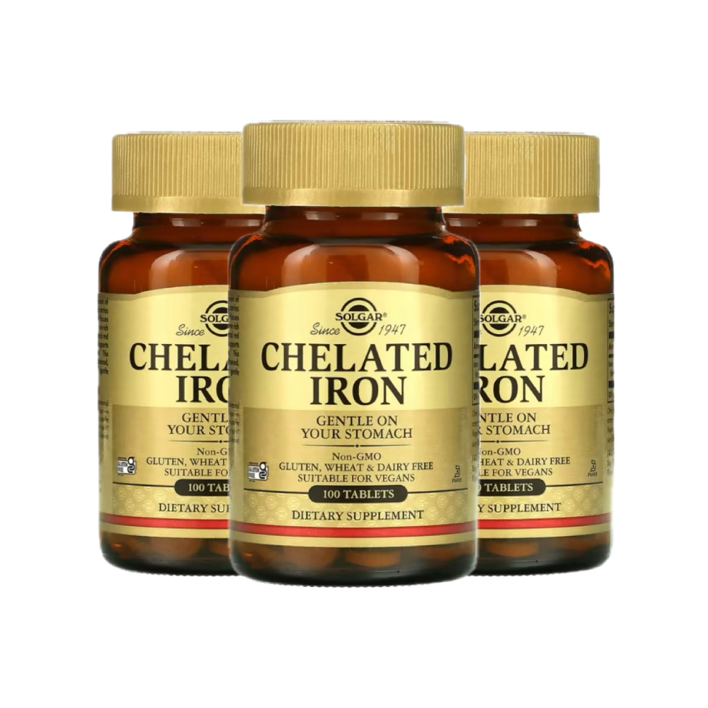 솔가 철분 <b>25mg</b> <b>킬레이트</b> <b>아이언</b> 타블렛 100정 3개