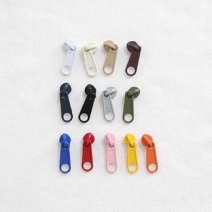 5개입 3호 new 코일지퍼용 컬러 캔뚜껑 지퍼머리 13종