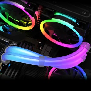 수냉식쿨러 물호스 ARGB커버 330MM 장식용 LED배관
