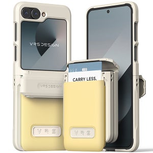 베루스 갤럭시 Z 플립6 케이스 카드 2장 수납 자동 힌지보호 디월렛 페블