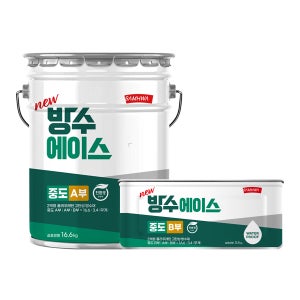 우레탄 옥상방수페인트 중도 2액형 삼화페인트 방수에이스 중도 회색 20KG