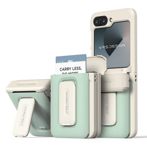 베루스 갤럭시 Z 플립6 케이스 카드 2장 수납 자동 힌지보호 거치대 디월렛 오브