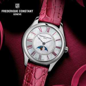 프레드릭콘스탄트 FC-331MPWRD3B6 문페이즈 클래식 엘레강스 루나 오토매틱 여자 가죽시계 3년보증 백화점AS