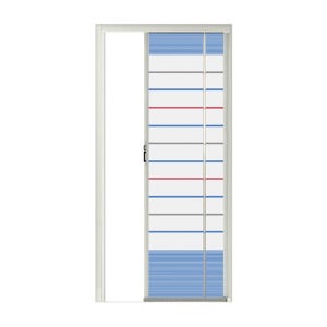 무턱 현관방충망 레일형 현관문 자동 롤방충망 방충문 줄무늬 1000X2100mm