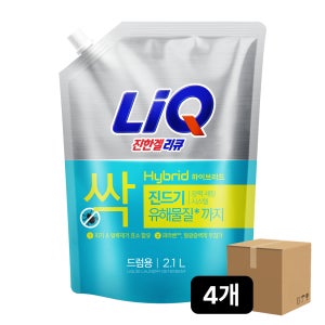 [본사배송] 리큐 진한겔 하이브리드 2.1L파우치 X 1박스(4개) 드럼