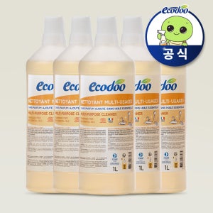 에코두 욕실세정제 아기 욕조 클리너 무향 1L, 5개
