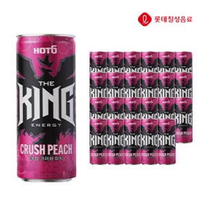 핫식스 더킹 크러쉬피치 에너지드링크 355ml 24개입
