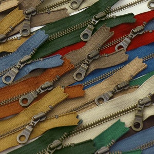 YKK 금속 앤틱 클래식 도넛 지퍼 15cm