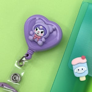 쿠로미 하트 간호사 테이프걸이 릴홀더 사원증 캐릭터 파츠