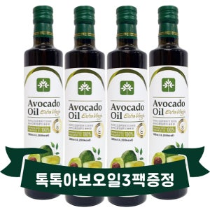 [10만병판매] 행복팩토리 아보카도오일 엑스트라버진 아보카도유 500ml, 4개