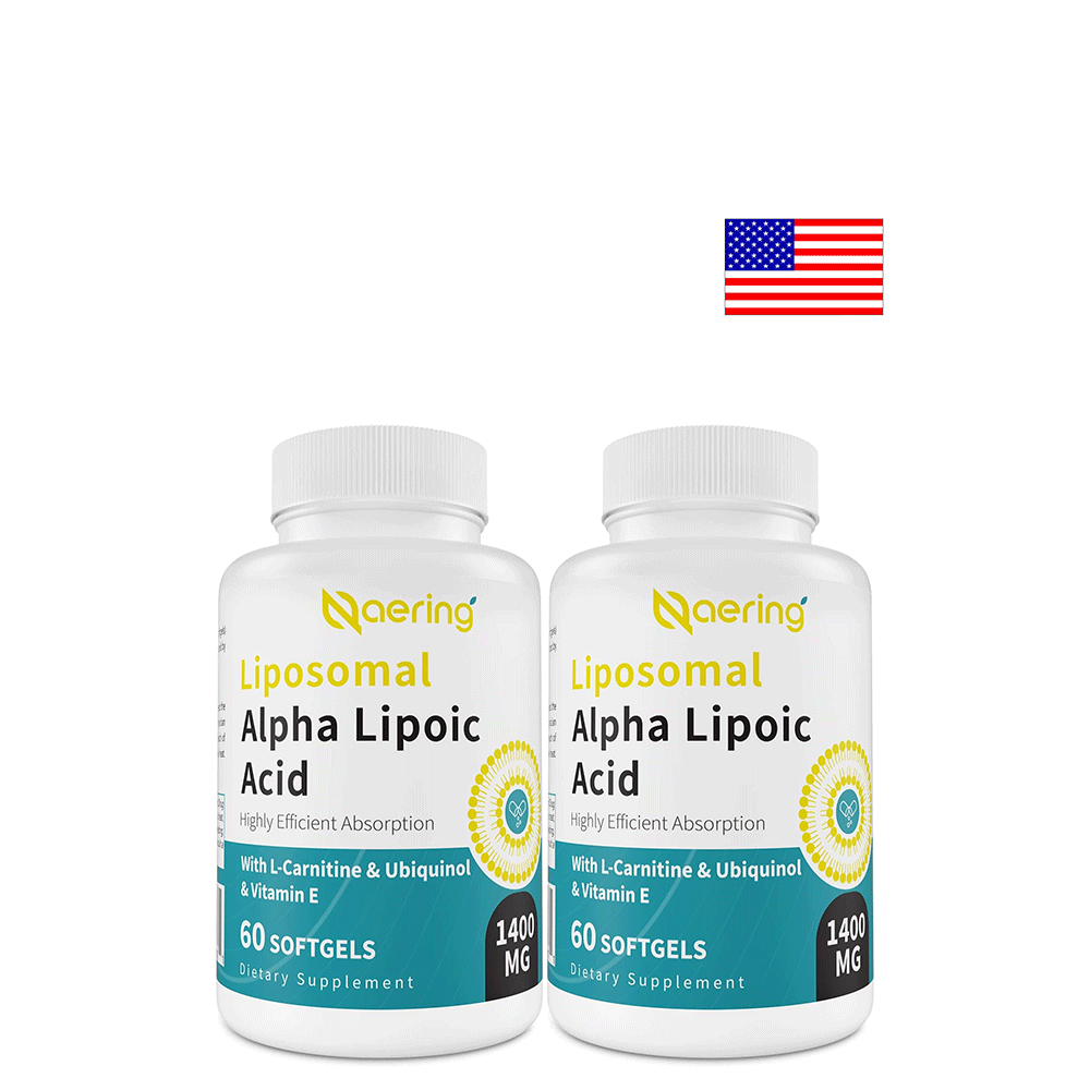 미국 Naering 리포좀 알파리포산 영양제 1400mg 60캡슐 x 2통