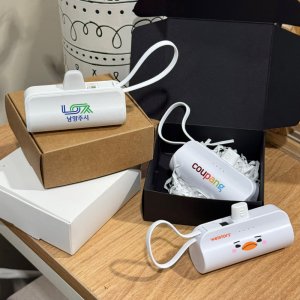 [무료각인] 고속 도킹형 보조배터리 4000mAh C타입 + 8핀 주문제작 판촉 인쇄 선물