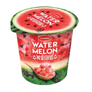 라벨리 수박화채빙수 수박 팥빙수 아이스크림 15개 한 박스