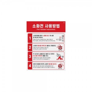 소화전사용방법 포맥스 안내표지판