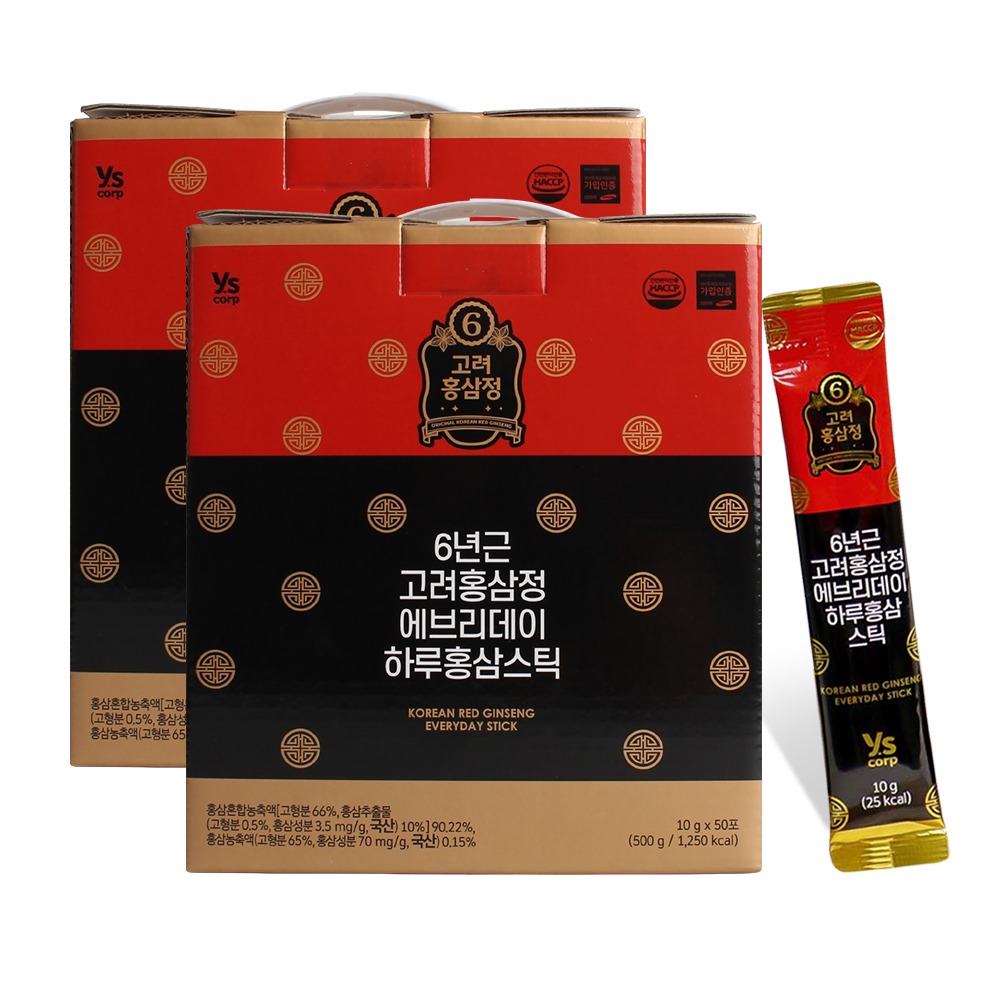 국내산 <b>6년근</b> 고려 <b>홍삼정</b> 에브리데이 하루<b>홍삼</b> <b>스틱</b> 농축액 <b>10g</b> x100포 <b>활력</b> 기력