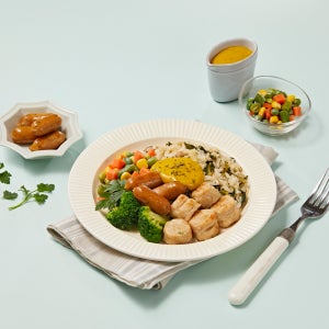 [굽네] 다이어트 299 도시락 시래기표고버섯솥밥 & 탱글갈릭비엔나 190g