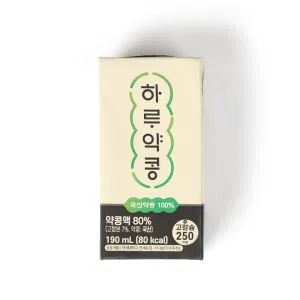 하루약콩 두유 국산약콩100% 190ml, 72개
