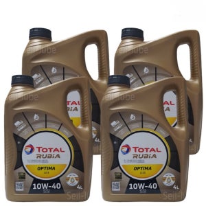 토탈 루비아 옵티마 1100 10W40 4L x 4개 1박스 16L DPF 유로6 TIER-4 고성능 합성 디젤 엔진오일 CK-4 E11