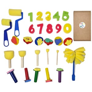 스펀지 도장 6종세트 엄마표 유아 미술 오감 집콕 스탬프 물감놀이 소근육 창의력 찍기