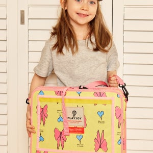 플레이조이 카시트 차량 트레이 미술 플레이 트레블 백 리본 옐로우