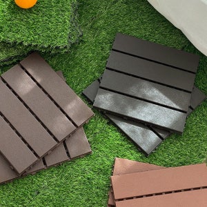 디알엠 프리미엄 조립식 데크 타일 베란다 마루 테라스 데크타일 10개 우드패턴 밀크브라운