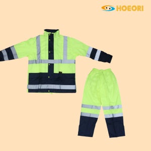 KO-3500 회오리 고급우의 PVC코팅 작업우의 형광 오토바이 라이딩 현장 노가다 공사장