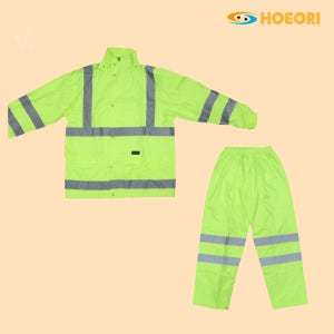KO-2500 회오리 고급우의 PVC코팅 작업우의 형광 오토바이 라이딩 현장 노가다 공사장