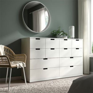 이케아 NORDLI 노르들리 12칸 서랍장 화이트 160x99cm