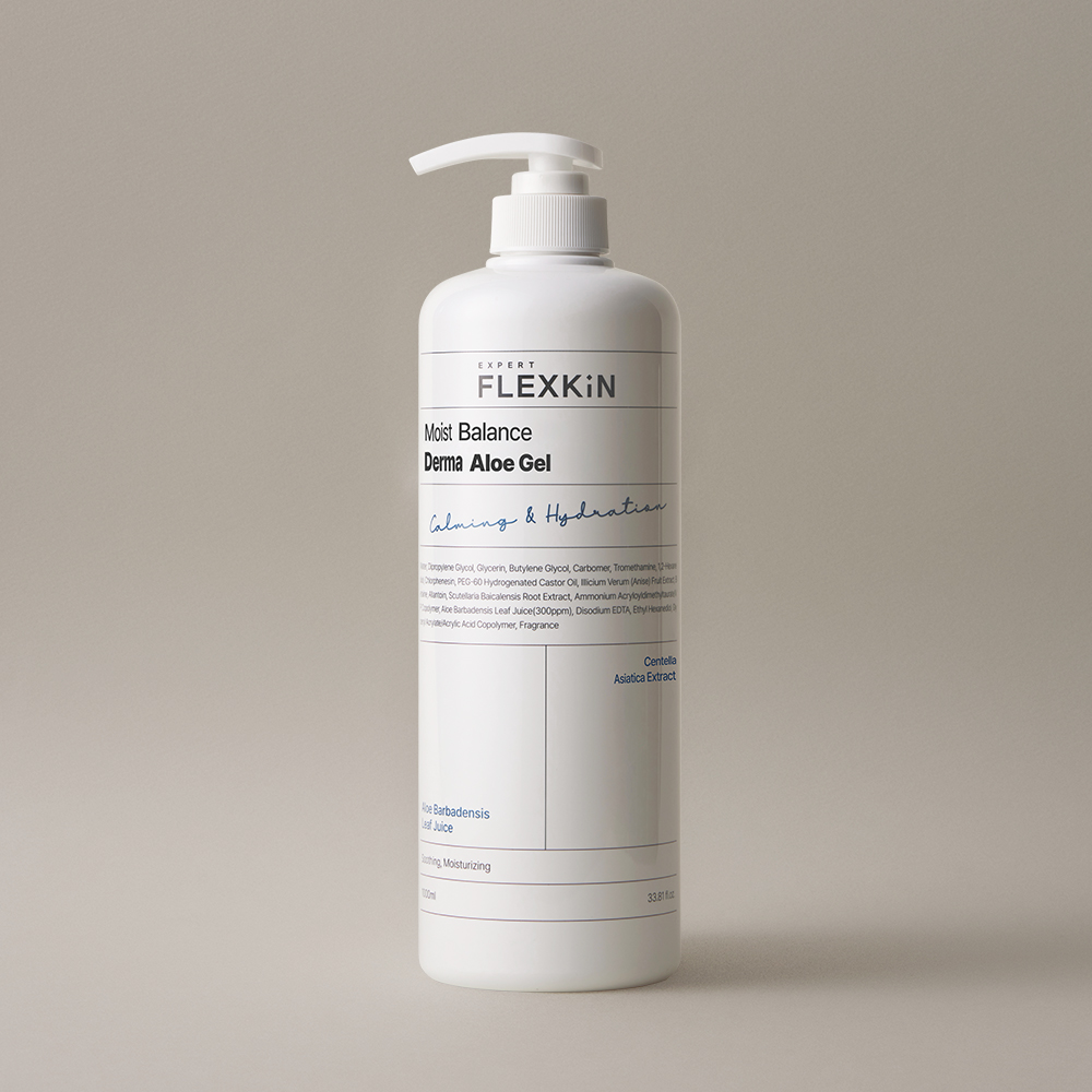 플렉스킨 <b>알로에 겔</b> 엑스퍼트 밸런스 더마 <b>알로에</b> 수딩 젤 1000ml