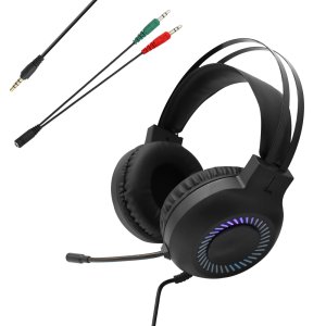 디보이스 GH-S8 고음질 게이밍 헤드셋 3.5mm 4극 플러그 PC용 변환어댑터 포함