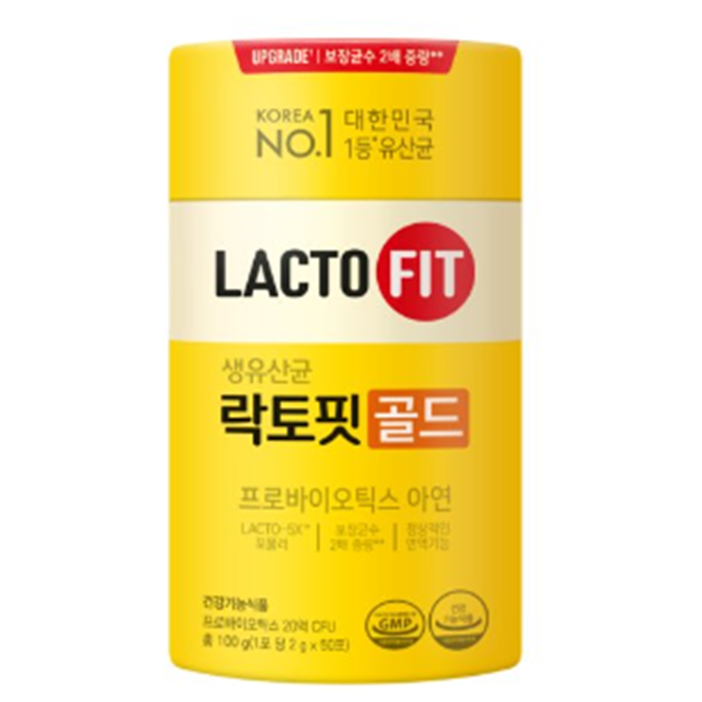 락토핏 골드 2g x 50포 유상균 장건강 면역력 속이더부룩 직장인 학생 어린이 배변활동