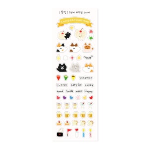 [버숨] 투명 고양이 다꾸씰 스티커