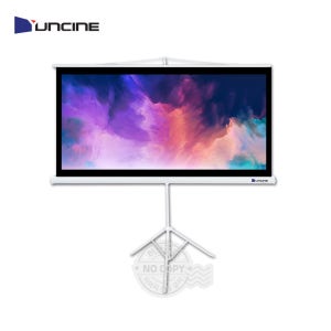 윤씨네 빔프로젝터 스크린 100인치 16:9 삼각대 스크린(화이트 바디)