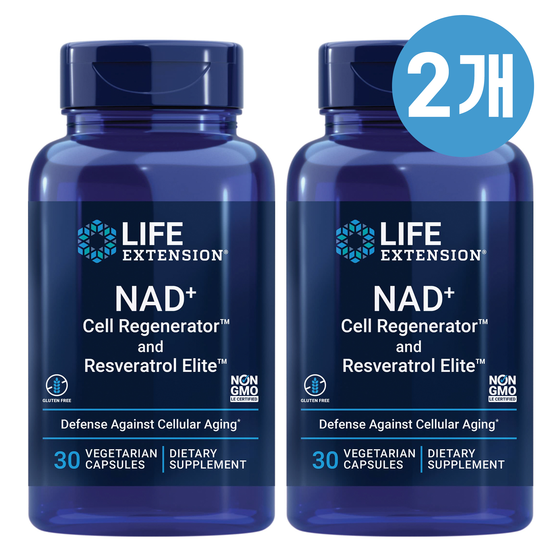 라이프익스텐션 NMN 피세틴 <b>레스베라트롤</b> <b>NAD</b> 30정 2개