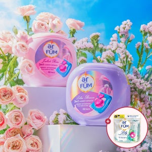 아로퓸 가든 컬렉션 캡슐세제 42개입+42개입(줄리엣로즈+라일락브리즈),아로퓸 6개입 증정