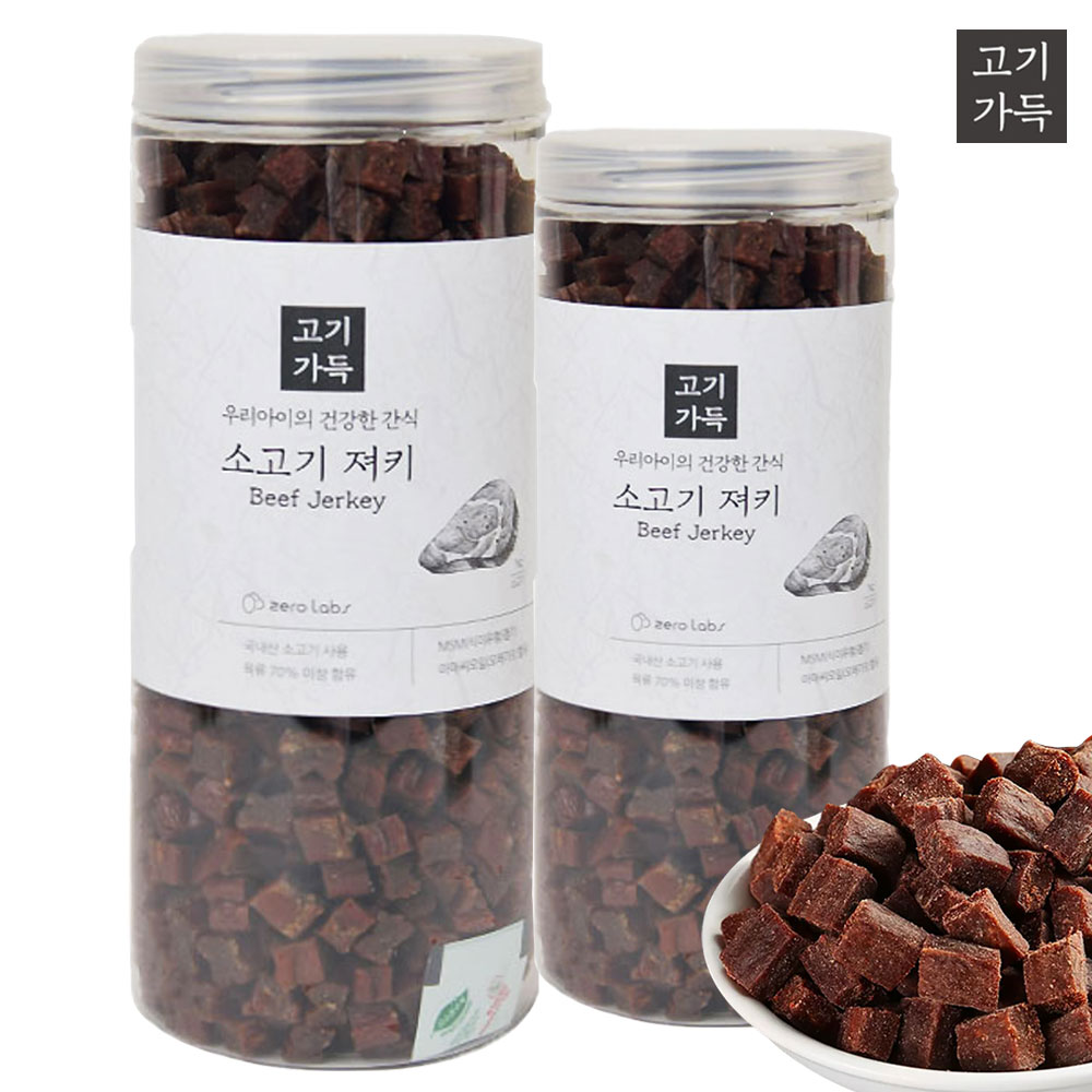 제로랩스 고기가득 져키 강아지 노즈워크 훈련 간식 소고기, 2kg, 1개